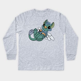 Cute Green and Blue Griffon Baby Kids Long Sleeve T-Shirt